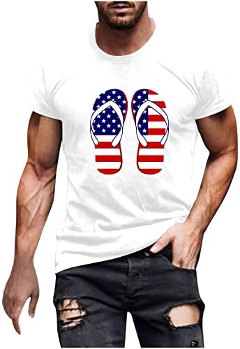 lcepcy engraçado 4 de julho camisas para homens Casual Crew pescoço de manga curta camisetas de camisetas atléticas patrióticas patrióticas