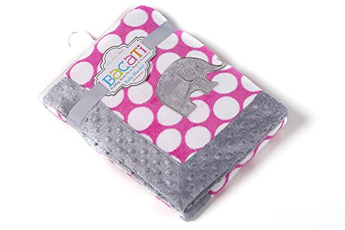 Bacati - elefantes rosa/cinza cobertor1