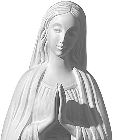 Geekpromise abençoada Virgin Mary estátua Nossa Senhora estátua 23.5 Grande resina branca Presente católico