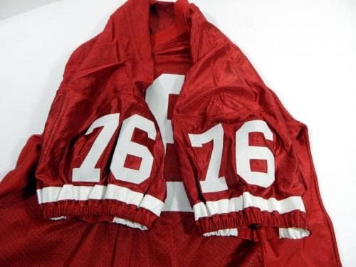 1990 San Francisco 49ers 76 Jogo emitido Red Jersey 52 DP34710 - Jerseys usados ​​da NFL não assinada