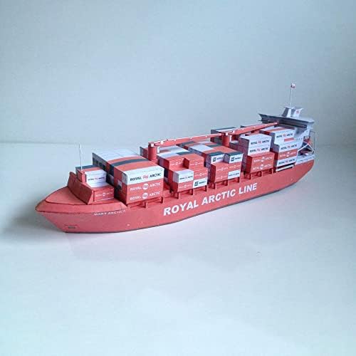 MOUDOAUEER PAPEL NAVELHO MODELO 1: 400 Modelo Simulação Fighter Milody Military Science Model for Collection Danish Container Ship
