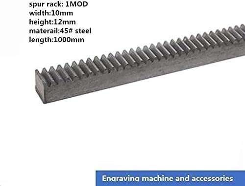 MKSIWSA Indústria do rack de engrenagem de estímulo Tamanho padrão para M1-10x12 Comprimento de 1000mm Máquina CNC de rack de precisão de rack de 1000 mm