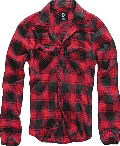 Brandit Men's Check Shirt Red/Black Size XL