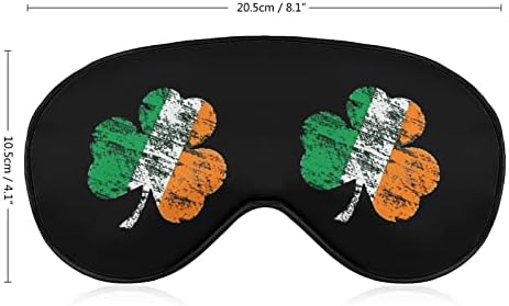 Máscara de olho shamrock irlandês Sleep de olhos vendados com bloqueios de cinta ajustável Blinder leve para viajar para dormir