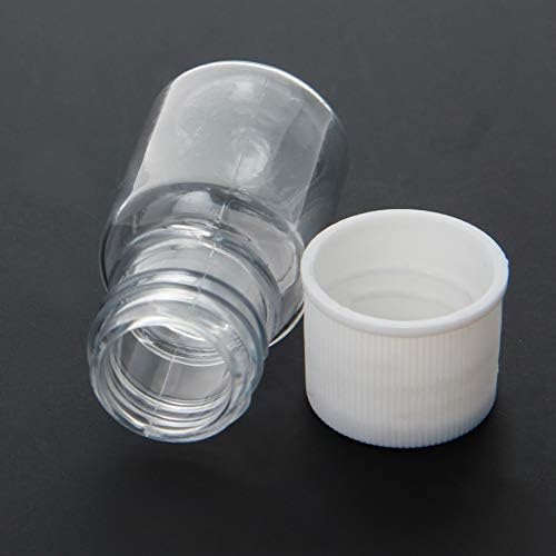 Garrafa de reagente químico de laboratório de plástico jutagos, 5 ml de amostra de boca larga selando recipiente de armazenamento