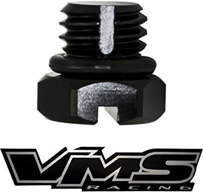 VMS Racing 01-16 Black Billet Air Bleed Bleeder Pluging Plugue para filtro de combustível Habitação compatível com GMC Sierra 2500 3500 HD Duramax 6.6L V8 Diesel Engine 2001-