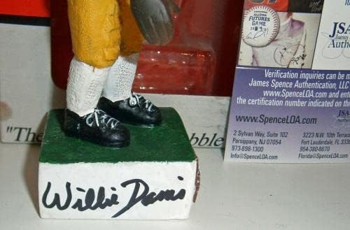 Packers Willie Davis assinou bobblehead jsa coa auto -autografado hofer raro - capacetes NFL autografados autografados