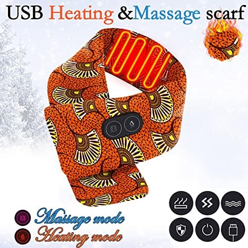 Massagem aquecimento do lenço de homens homens mulheres usb elétrico aquecido para aquecimento de cachecol para aquecimento quente lenços macios ao ar livre