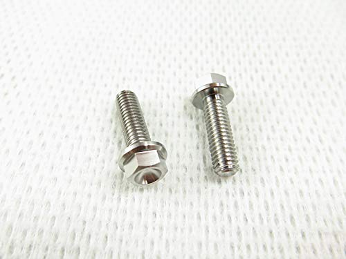 Parafuso de flange de titânio de 10pc M6 x 20 mm x 1,0 mm para parafuso de cabeça de tampa hexa