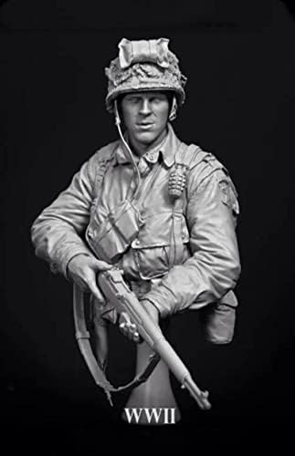 Goodmoel 1/10 WWII Soldier Resin Bust modelo / soldado não montado e sem pintura Kit de fundição / LW-9712