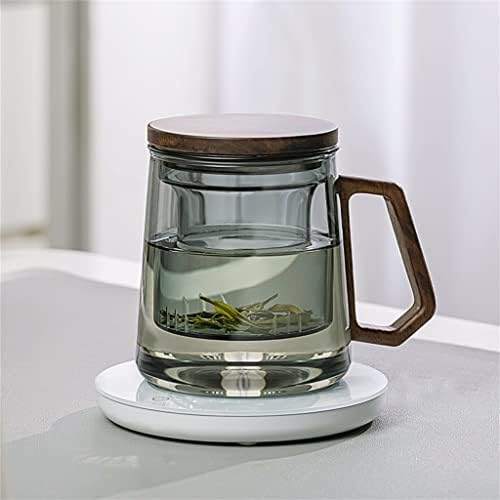 Zhuhw vidro de vidro xícara de chá de chá separação bolha xícara de chá filtro de chá de chá de chá com tampa de água