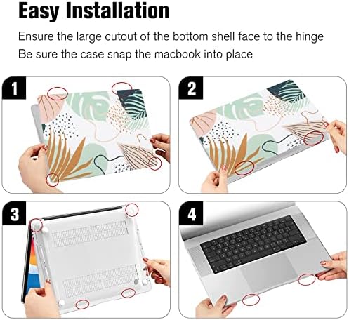 Ileadon Compatível com MacBook Pro 14 polegadas Caso 2021 2022 Modelo de liberação A2442 M1 PRO/MAX CHIP COM LIQUIDO XDR DISPLAY Touch ID, Protetor de tela de tampa do teclado de caixa rígida de plástico