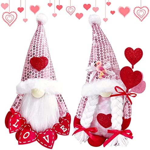 Lesunpan Dia dos Namorados Gnomos Decorações de pelúcia - 2 PCs Sr. e Sra.