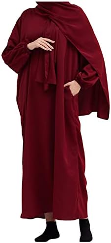 Conjunto de vestidos de jaqueta para mulheres vestido de vestido muçulmano abaya