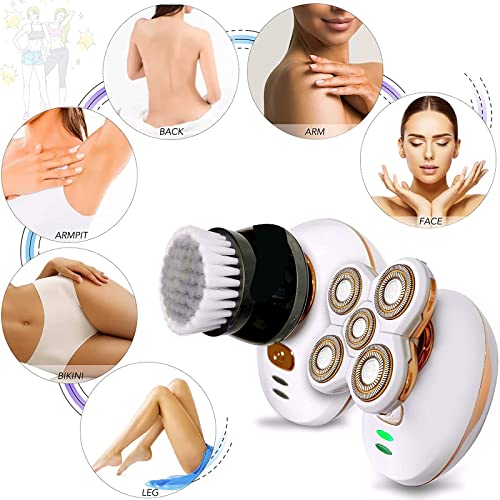 Remoção de pêlos de epilatador para mulheres - Trimor de barbear de epilator, ferramenta de barbear elétrica, barbeador de cabelo de barbear facial portátil, barbeador elétrico seco úmido para pernas, depilação do sistema de corte de cabelo