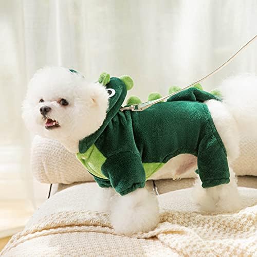 Trajes de Natal de Halloween de cachorro Autumn/Winter Flannel Puppy Dinosaur Transformation Transformate Cat Four Patk