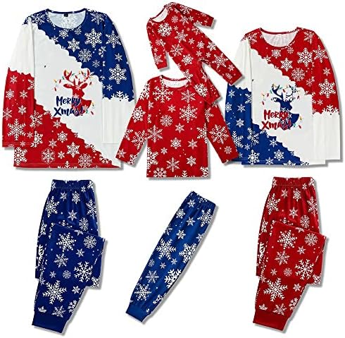 Family Pijamas Loungewear, roupas de loungewear de Natal para conjuntos de jogos de combinação familiares para a família Pijamas de