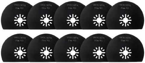 3 1/8 HSS Oscilando Tool SAW Blade 10 Pack - Universal Arbor para Fein Multimaster, Dremel, Bosch, Craftsman, Rockwell, Makita,