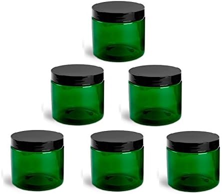 Qty 30-4 oz recipiente de plástico verde Cap preto