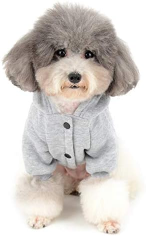 Zunea Capuz de cachorro pequeno casaco de jaqueta quente de inverno com capuz de cachorrinho roupas de moletom de algodão macio