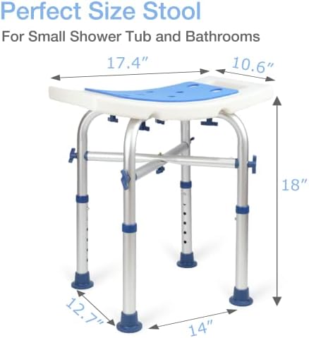 Talto do chuveiro terrestre Stool para serviço pesado 500 libras e trilhos de assistência à cama de lateral