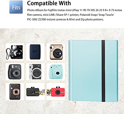 432 Bolsões Álbum de fotos para Fujifilm Instax Mini Camera, Polaroid Snap Pic-300 Z2300 Câmera instantânea, livro de álbum de foto 2x3 para Fujifilm Instax mini 11 12 9 Evo 90 70 40 8 7 LIPLAY Instant Camera