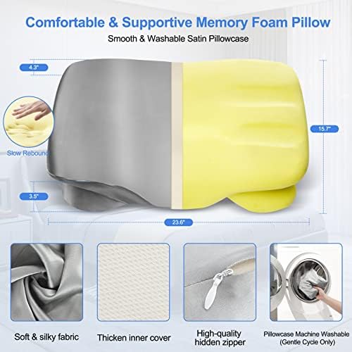 Travesseiros de espuma de embalagem Zelimun 2, travesseiro cervical + travesseiro ortopédico