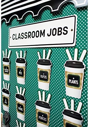 Estilo da escola - Café Industrial | Mini -Boletim de atribuição de trabalho em sala de aula, decoração de sala de aula, 52 peças