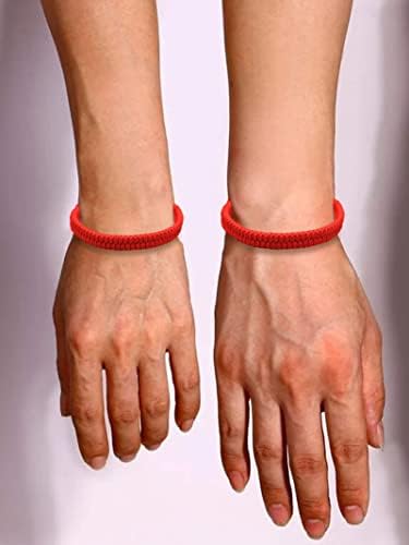 Pulseira de corda vermelha de 6 pcs para proteção Bracelete de nó vermelho de nó vermelho