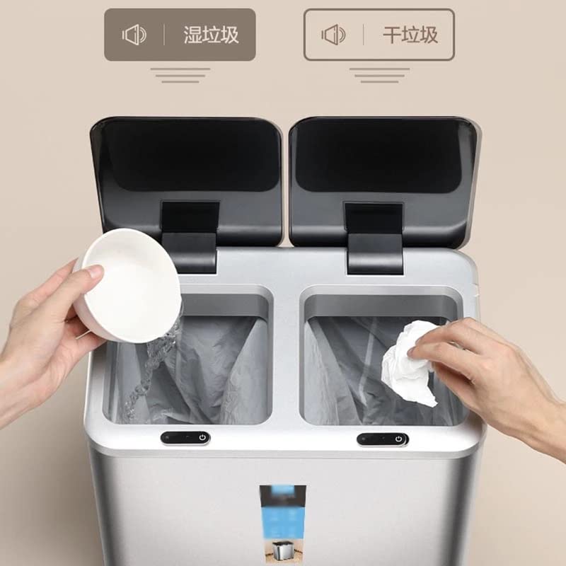 Chunyu Intelligent Kitchen Trash pode reciclar a lixeira dupla grande e molhada lixo de separação seca pode armazenamento