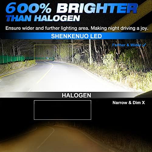 BXE L2 H4 LED BULBO DE FAREIRO 9003 / H4 LED ROTO BAIXO DE LIDA, 500% SUPER BRIGH TIGHT mais brilhante H4 / 9003 / HB2 Bulbos de farol de LED, vato alto baixo 6000K branco frio, 2-pacote 2