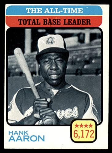1973 Topps # 473 Líder total de todos os tempos Hank Aaron Atlanta Braves VG Braves