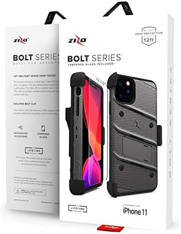 Zizo Bolt Series iPhone 11 Pro Max Case - Proteção de queda de grau militar de serviço pesado com kickstan