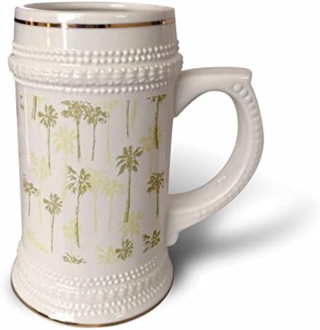 3drose coconut Tree Pattern Prints - 22oz de caneca