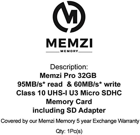 MEMZI PRO 32 GB Micro SDHC Card para Samsung Galaxy S9, S9+, Nota 8, J2 Pro, A8, A8+ Telefones celulares - Classe de alta velocidade