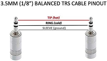 335 pés Pro Audio 1/8 polegada TRS a 1/8 de polegada TRS Cabo equilibrado por conexão de cabo personalizada