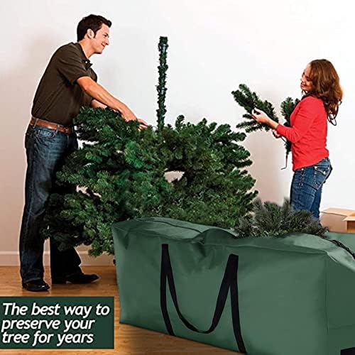 Bolsa de armazenamento de árvore de Natal ao ar livre de cokino com alças reforçadas duráveis ​​e zíper duplo árvores artificiais