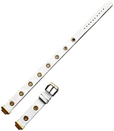 Nickston White Double Wrap With Grommets Leather Band Compatível com Fitbit Inspire e Inspire HR Tracker duas vezes em torno da pulseira de pulso