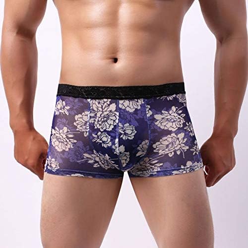 2023 Roupa íntima nova roupas íntimas respiráveis ​​4pc Lace Briefs boxer masculino transparente de roupas íntimas masculinas