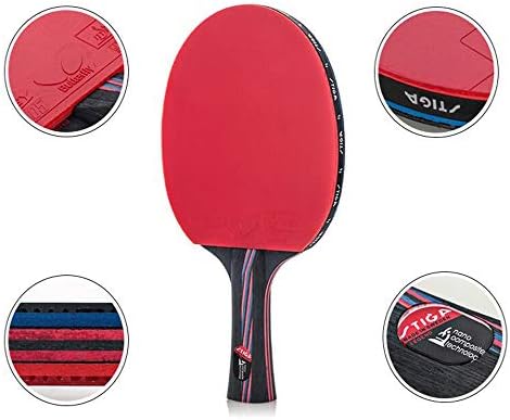 Sshhi Ping Pong Bat, madeira de 17 camadas, borracha, ataque de tênis de tênis de tênis de ataque rápido / como mostrado / 14,8 x 25,5cm