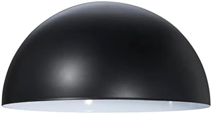 B&P LAMP® Cetim preto Moderno industrial de meia cúpula tom, diâmetro de 10 polegadas, altura de 5 polegadas