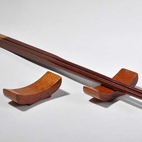 Conjunto de descanso de pauzinhos de colher de madeira, pauzinhos de sushi japonês portador de mesa de faca de faca para decoração