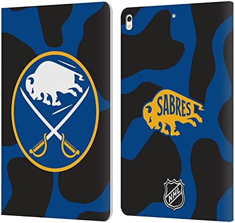 Projetos de capa principal licenciados oficialmente NHL Buffalo Sabers Livro de couro Caixa de carteira Compatível