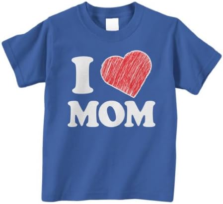 Threadrock meninos 'eu amo mamãe infantil/criança camiseta