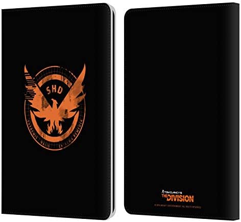 Os projetos de capa principal licenciaram oficialmente o logotipo da divisão de Tom Clancy Black Key Art Leather Livro da carteira