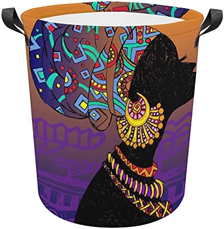 Linda cesta de mulher negra cesto cesto de lavander