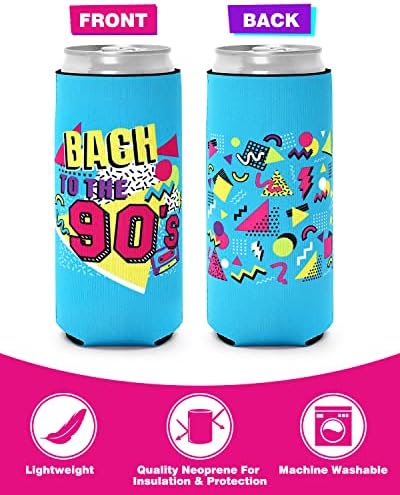 BACHELORETTE DE BACHELORETE DE SLIGES DE BACHELAÇÃO 12 Pacote Bach para os anos 90 Slim Cobra Skinny Neoprene Drink Soda lata por suportes