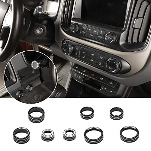 Jimen Compatível com Chevrolet Colorado/GMC Canyon 2014-2022, 8pcs Center Console Audio Volume de AC Button & Signal Turn