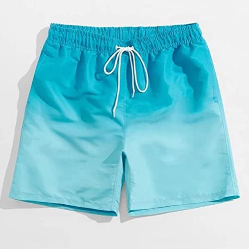 RTRDE Men's Natando Trunks Gradiente de natação Color Seaside Holiday Beach Praça curta Shorts de tábua casual Swimming