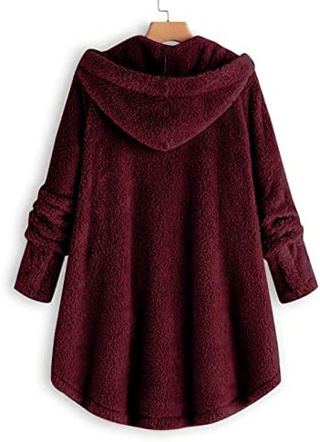 Casacos de inverno ndvyxx para mulheres casuais jaqueta de lã quente sherpa macio e arborizada com casaco grosso fora